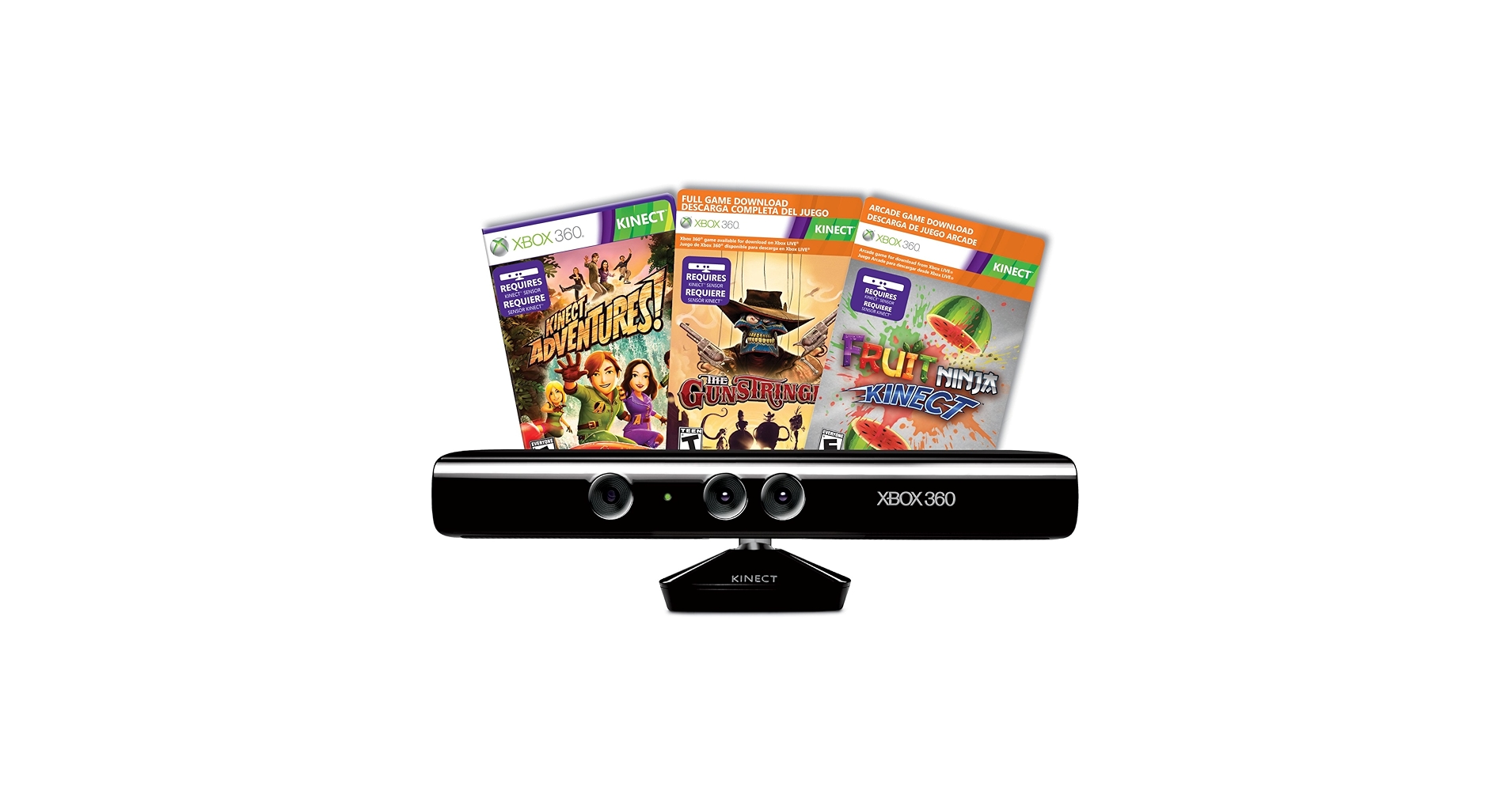 xbox360ソフト21本+Kinectセンサーセット Microsoft Kinect Sensor Wired Video Game Accessories for